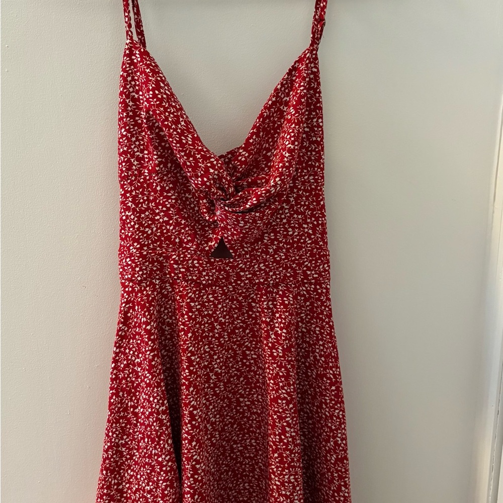 Lovely Red Floral Dress